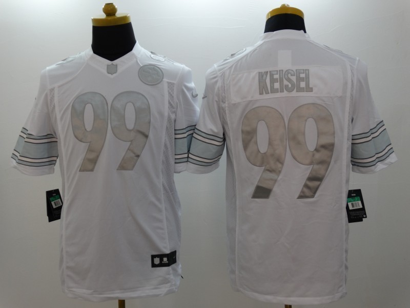 Men's Pittsburgh Steelers Brett Keisel #99 White Jersey